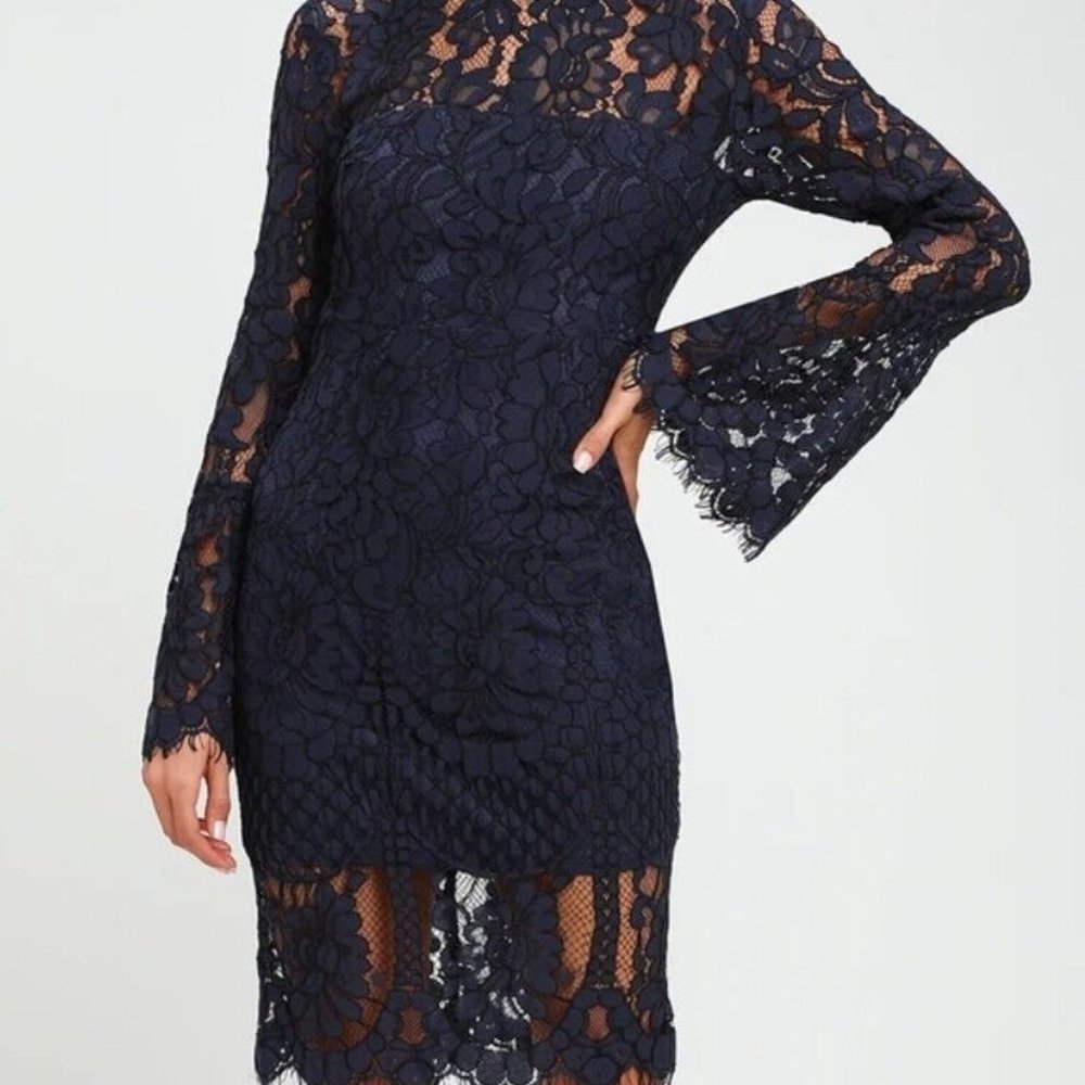 Lulu's Navy Lace dress
